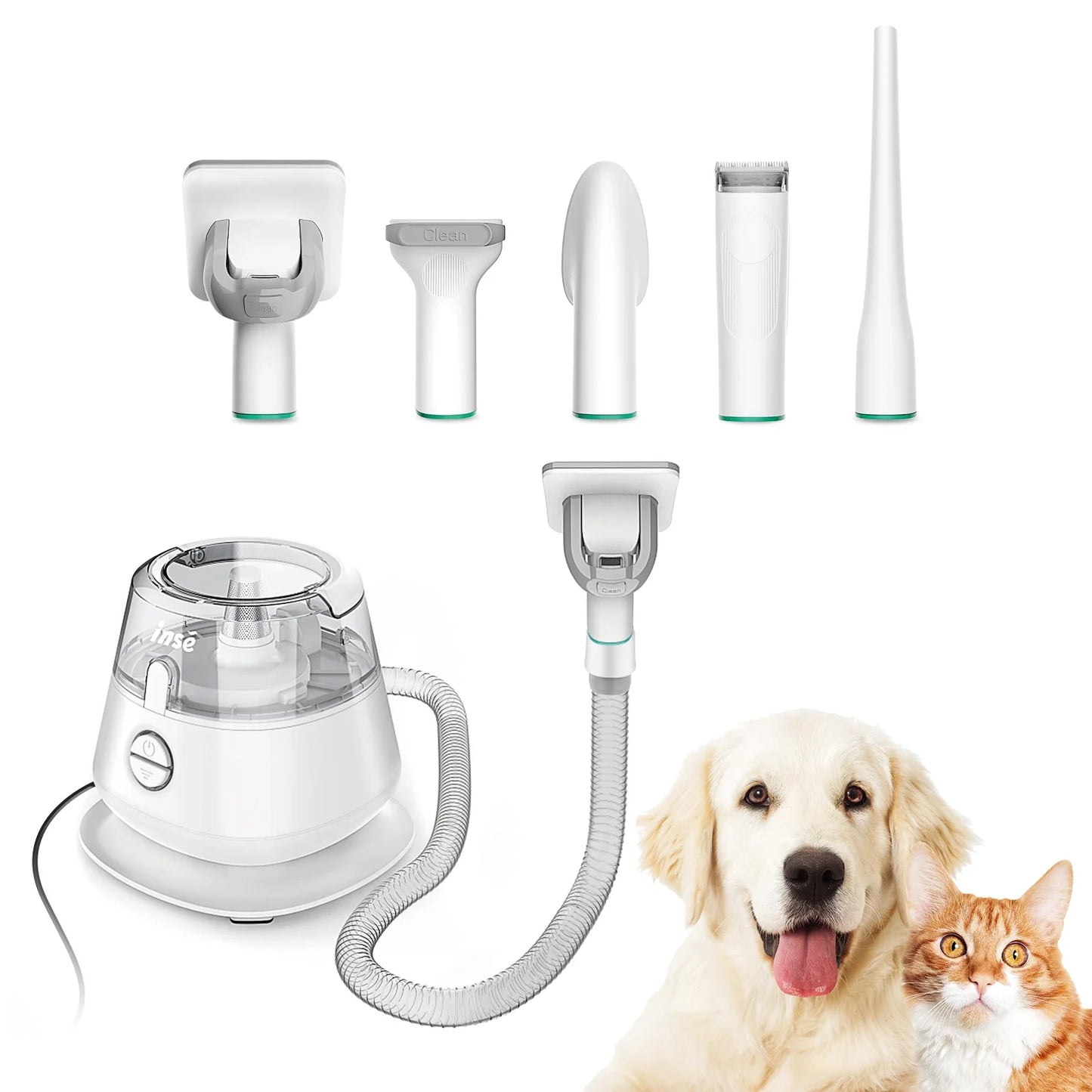 INSE P20 Pet Grooming Kit & Vacuum Suction